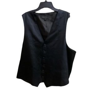 Metropolitan View Black Silk Vest-Men’s Size XL-Wedding-Prom-Suit Vest-